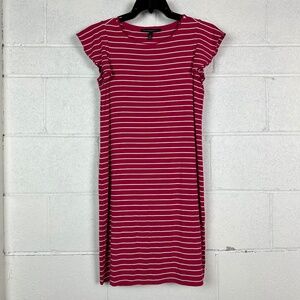 White House Black Market pink striped dress size small